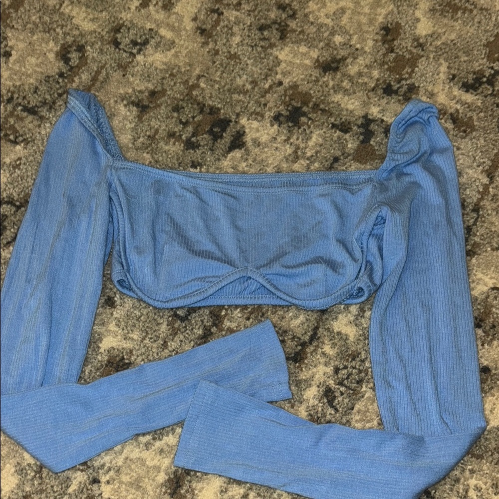Blue Women's Long Sleeve Top